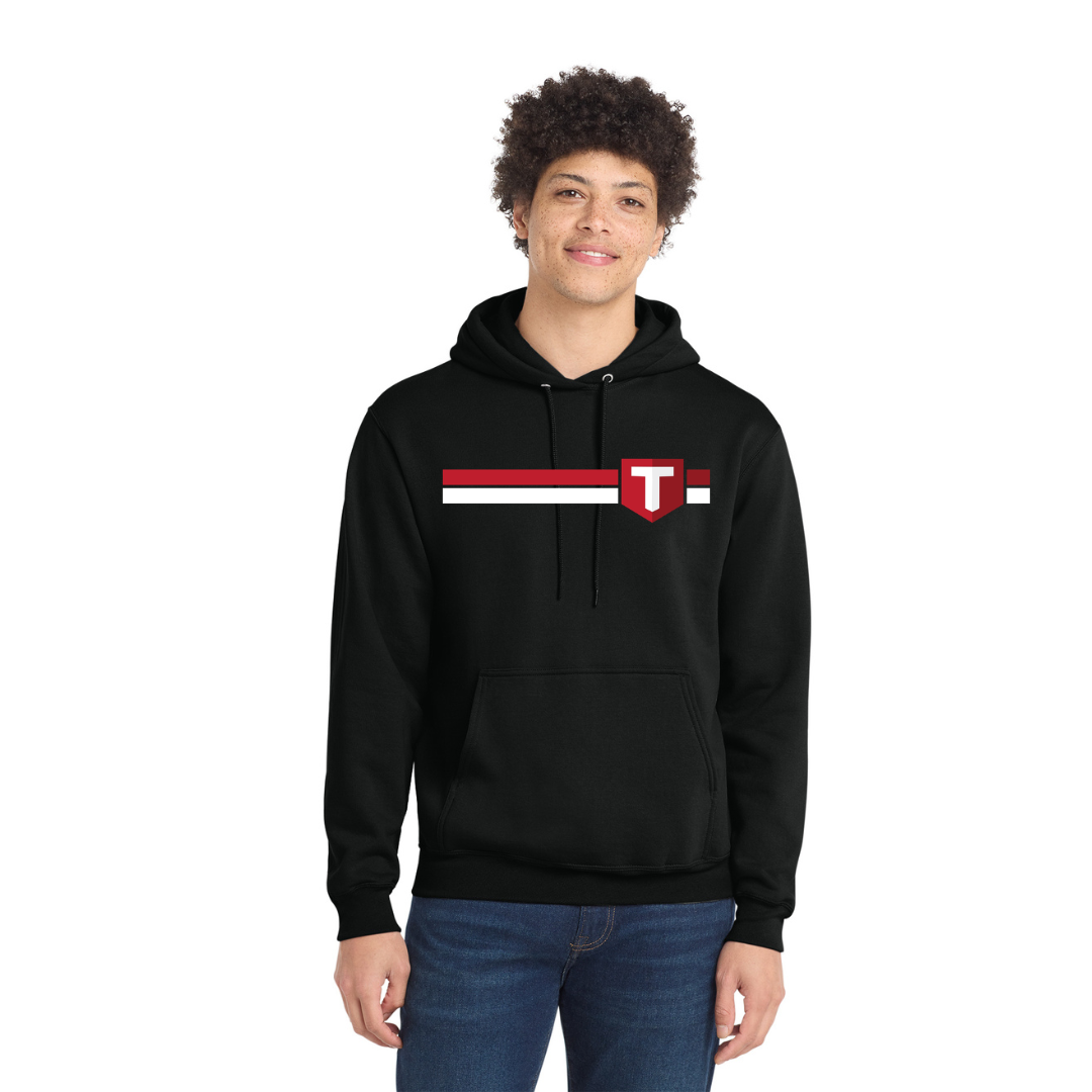 Core Fleece Pullover Hooded Sweatshirt - Titan Stripe